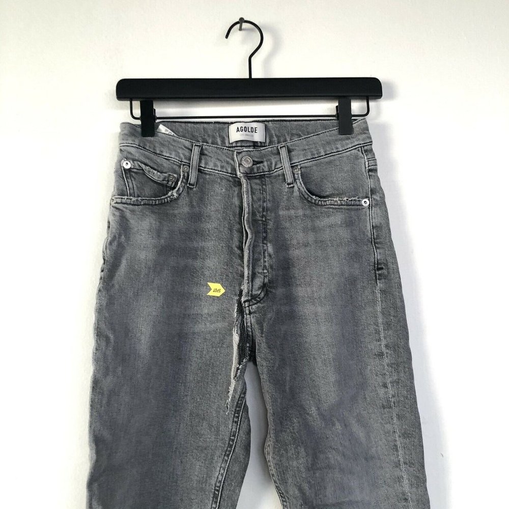 AGOLDE Nico Jeans High Rise Slim Foretold Grey 26 - Picture 9 of 11
